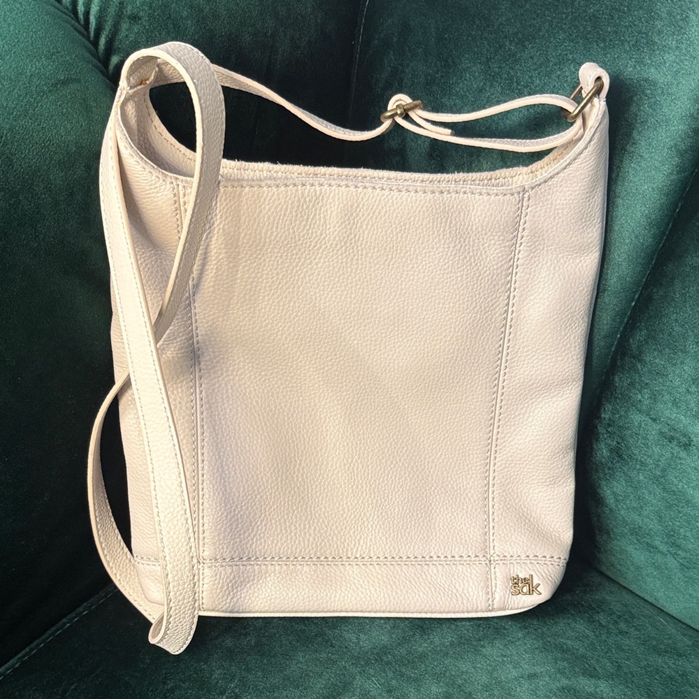 The Sak Cream Leather Crossbody Bag